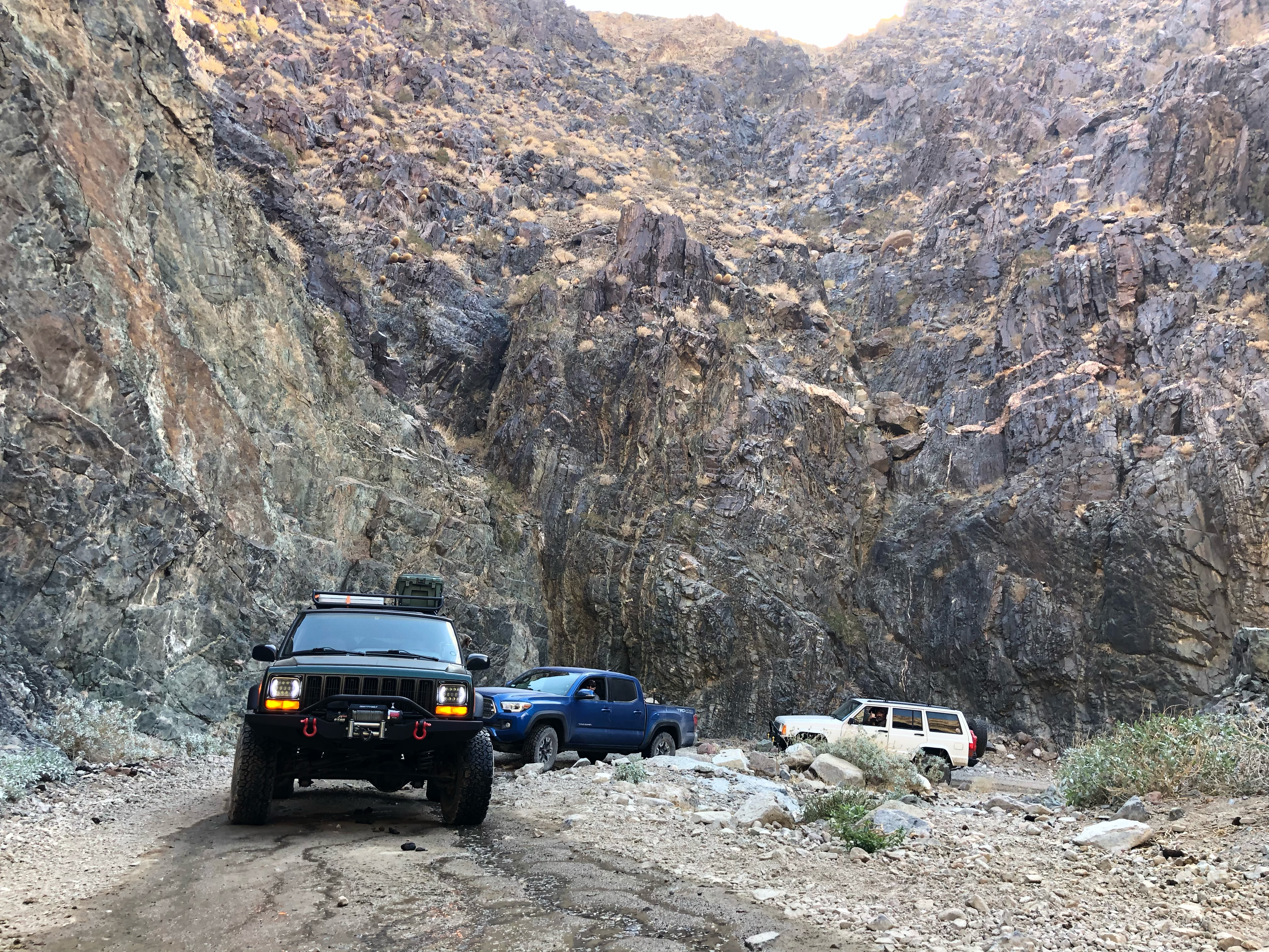 Cars inside Gohler Wash